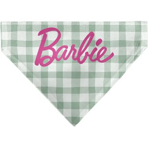 Buckle-Down Barbie Script Plaid Slide-On Dog Bandana