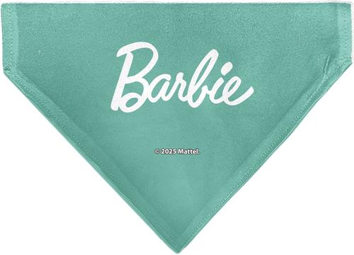 Show full view: Buckle-Down Barbie Paw Print Icons & Script Slide-On Dog Bandana slide 2 of 6