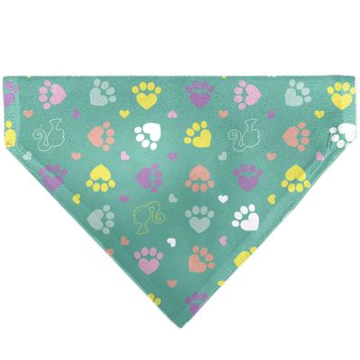 Show full view: Buckle-Down Barbie Paw Print Icons & Script Slide-On Dog Bandana slide 1 of 6