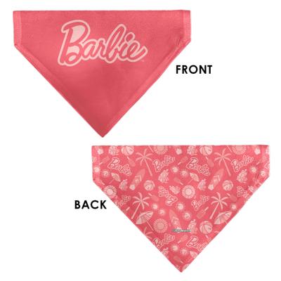 Show full view: Buckle-Down Malibu Beach Barbie Script & Icons Collage Slide-On Dog Bandana slide 3 of 6