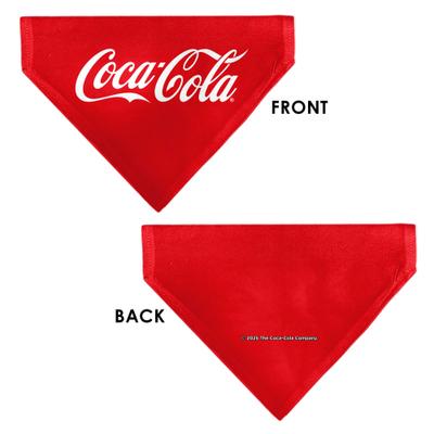 Show full view: Buckle-Down Coca-Cola Script Logo Centered Slide-On Dog Bandana, Red slide 3 of 6