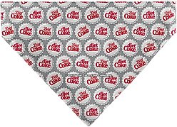 Buckle-Down Diet Coke Bottle Caps Scattered Slide-On Dog Bandana, Grey slide 2 of 6