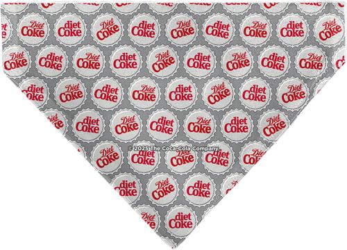 Show full view: Buckle-Down Diet Coke Bottle Caps Scattered Slide-On Dog Bandana, Grey slide 3 of 7