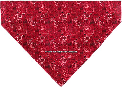 Show full view: Buckle-Down Coca-Cola Icons Collage Slide-On Dog Bandana, Red slide 3 of 7