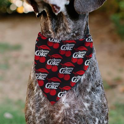 Show full view: Buckle-Down Cherry Coke & Cherries Logo Collage Slide-On Dog Bandana slide 4 of 6