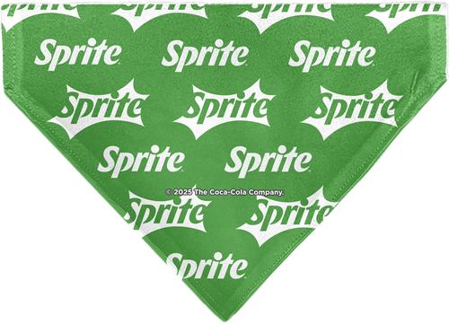 Show full view: Buckle-Down Sprite Logo Repeat Slide-On Dog Bandana, Green slide 2 of 6