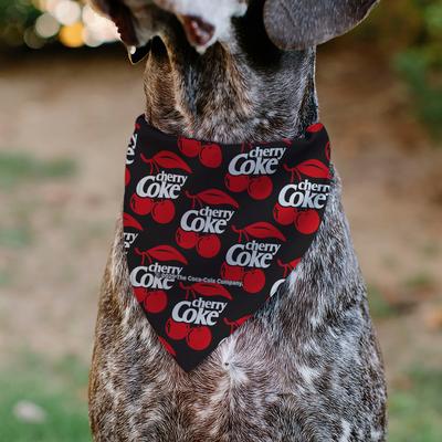 Show full view: Buckle-Down Cherry Coke & Cherries Logo Collage Slide-On Dog Bandana slide 5 of 6