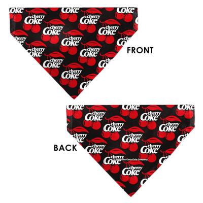 Show full view: Buckle-Down Cherry Coke & Cherries Logo Collage Slide-On Dog Bandana slide 3 of 6