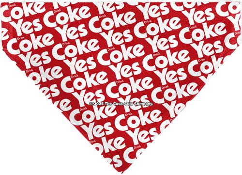 Show full view: Buckle-Down Coca-Cola Yes Coke Text Collage Slide-On Dog Bandana slide 2 of 6
