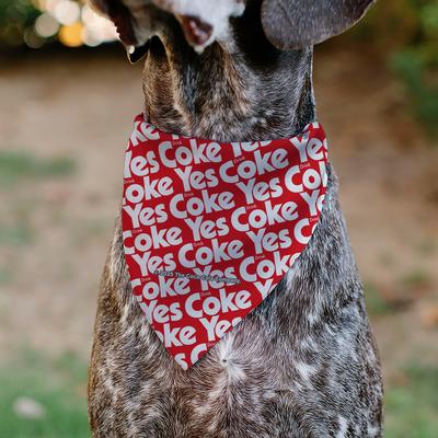 Show full view: Buckle-Down Coca-Cola Yes Coke Text Collage Slide-On Dog Bandana slide 5 of 6