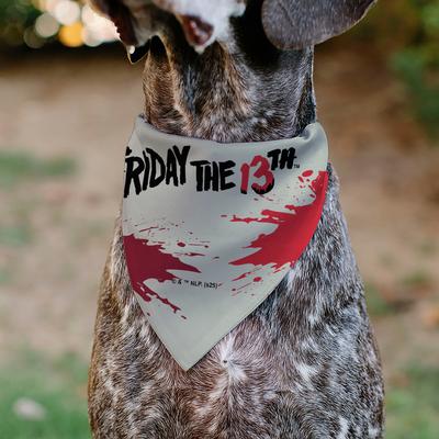 Show full view: Buckle-Down Friday the 13th Hockey Mask Close Up Slide-On Dog Bandana slide 5 of 6