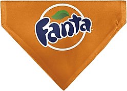 Buckle-Down Fanta Orange Round Logo Slide-On Dog Bandana, Orange