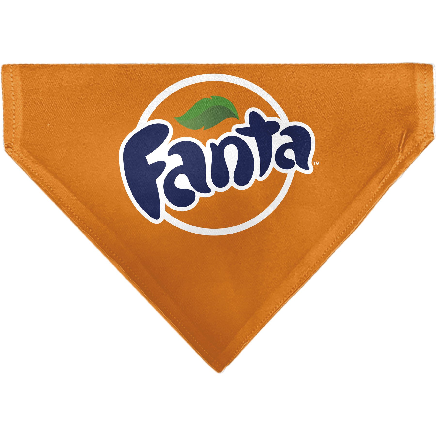 Buckle-Down Fanta Orange Round Logo Slide-On Dog Bandana, Orange