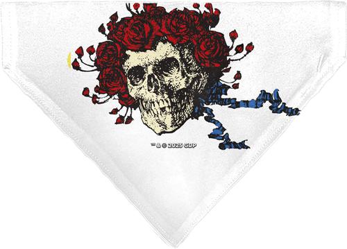 Show full view: Buckle-Down Grateful Dead Skull & Rose Face Slide-On Dog Bandana slide 2 of 6