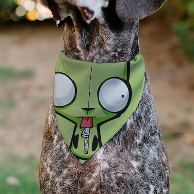 Show full view: Buckle-Down Invader Zim GIR Full Body Pose Close Up Slide-On Dog Bandana, Green slide 4 of 6