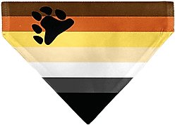 Buckle-Down Bear Pride Flag Slide-On Dog Bandana, Yellow