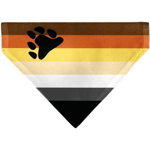 Buckle-Down Bear Pride Flag Slide-On Dog Bandana, Yellow