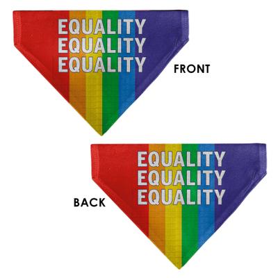 Show full view: Buckle-Down Equality Blocks Rainbow Slide-On Dog Bandana slide 3 of 6