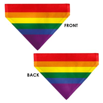 Show full view: Buckle-Down Pride Rainbow Flag Slide-On Dog Bandana slide 3 of 6