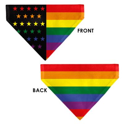 Show full view: Buckle-Down American Pride Rainbow Flag Slide-On Dog Bandana slide 3 of 6