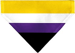 Buckle-Down Non-Binary Stripe Flag Slide-On Dog Bandana
