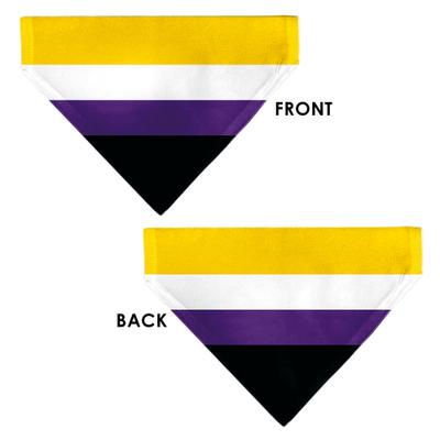Show full view: Buckle-Down Non-Binary Stripe Flag Slide-On Dog Bandana slide 4 of 7