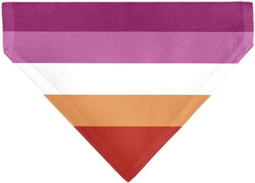 Show full view: Buckle-Down Lesbian Five Stripe Flag Slide-On Dog Bandana slide 2 of 6