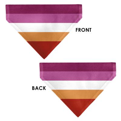 Show full view: Buckle-Down Lesbian Five Stripe Flag Slide-On Dog Bandana slide 3 of 6