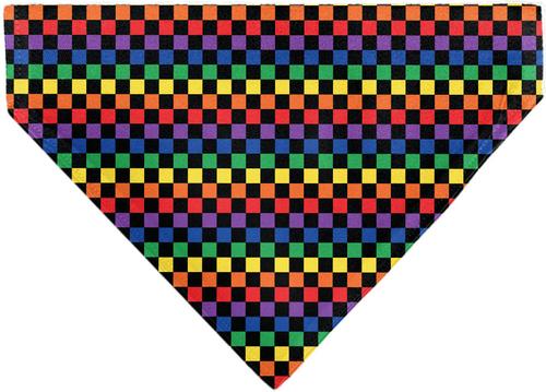 Show full view: Buckle-Down Checker Black Rainbow Slide-On Dog Bandana slide 2 of 6