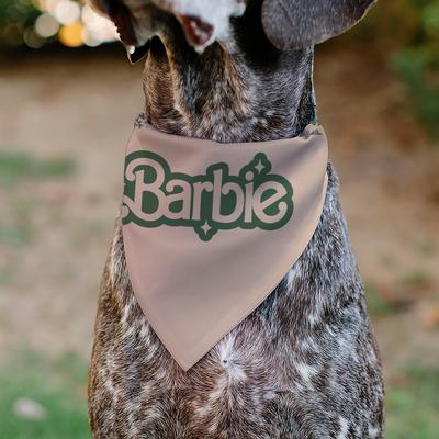 Show full view: Buckle-Down California Dreamin Barbie Icons Script Collage Slide-On Dog Bandana slide 4 of 6