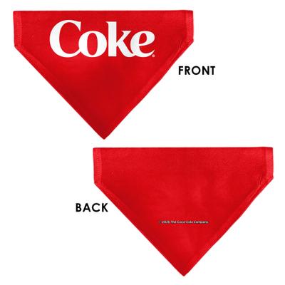 Show full view: Buckle-Down Coca-Cola Coke Logo Centered Slide-On Dog Bandana, Red slide 3 of 6
