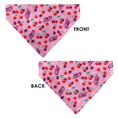 Show full view: Buckle-Down Cherry Coke Cherries & Logo Scattered Slide-On Dog Bandana, Pink slide 4 of 7