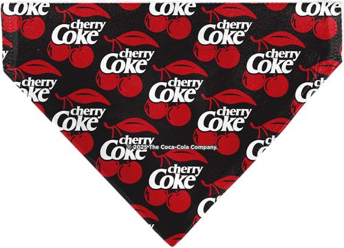 Show full view: Buckle-Down Cherry Coke & Cherries Logo Collage Slide-On Dog Bandana slide 2 of 6