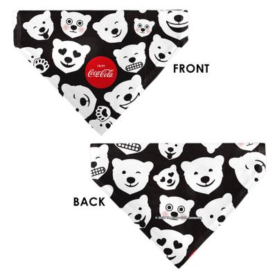 Show full view: Buckle-Down Coca-Cola Polar Bear Expressions Scattered Slide-On Dog Bandana, Black slide 3 of 6