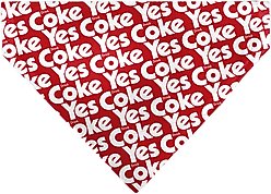 Buckle-Down Coca-Cola Yes Coke Text Collage Slide-On Dog Bandana slide 1 of 6