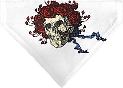 Buckle-Down Grateful Dead Skull & Rose Face Slide-On Dog Bandana