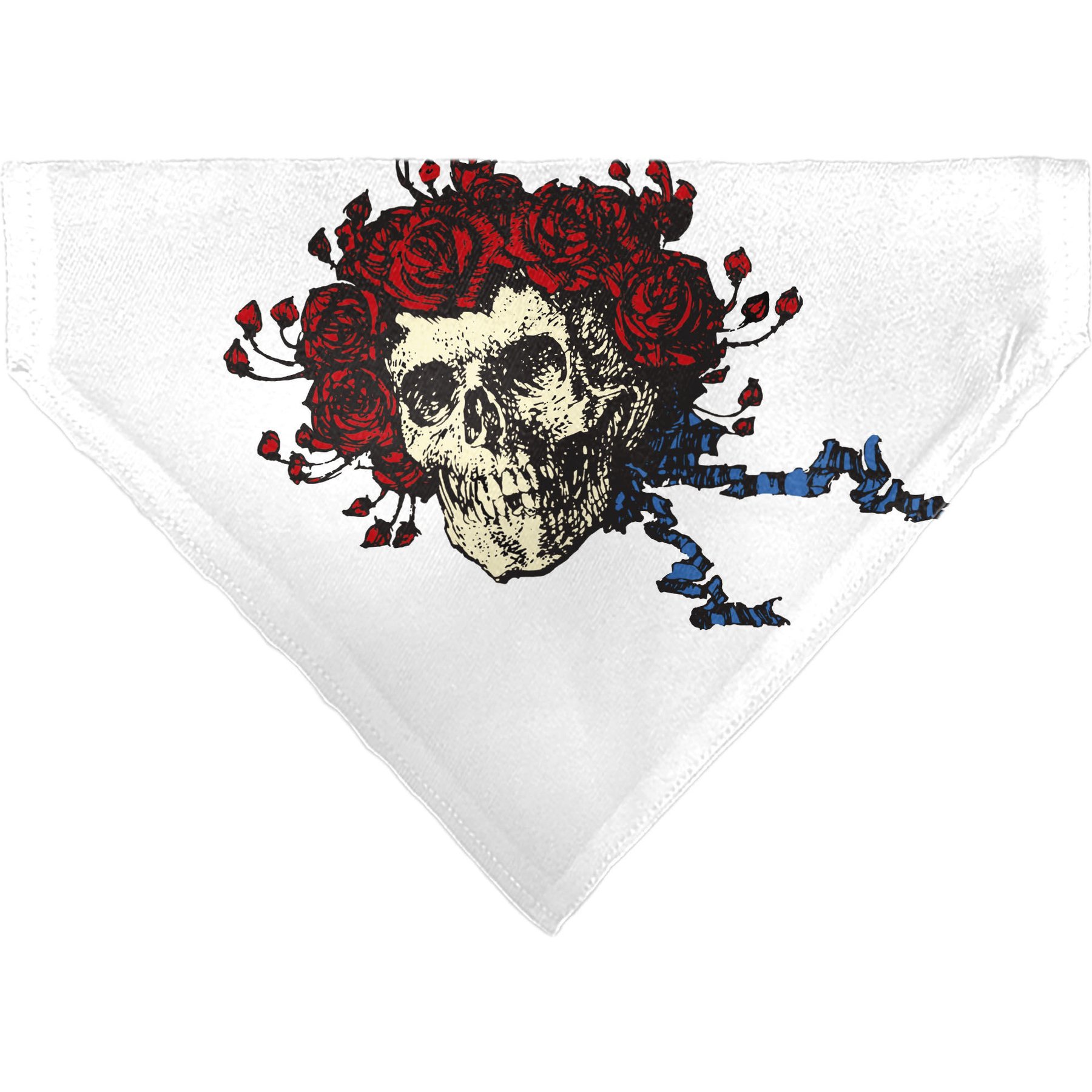 Buckle-Down Grateful Dead Skull & Rose Face Slide-On Dog Bandana