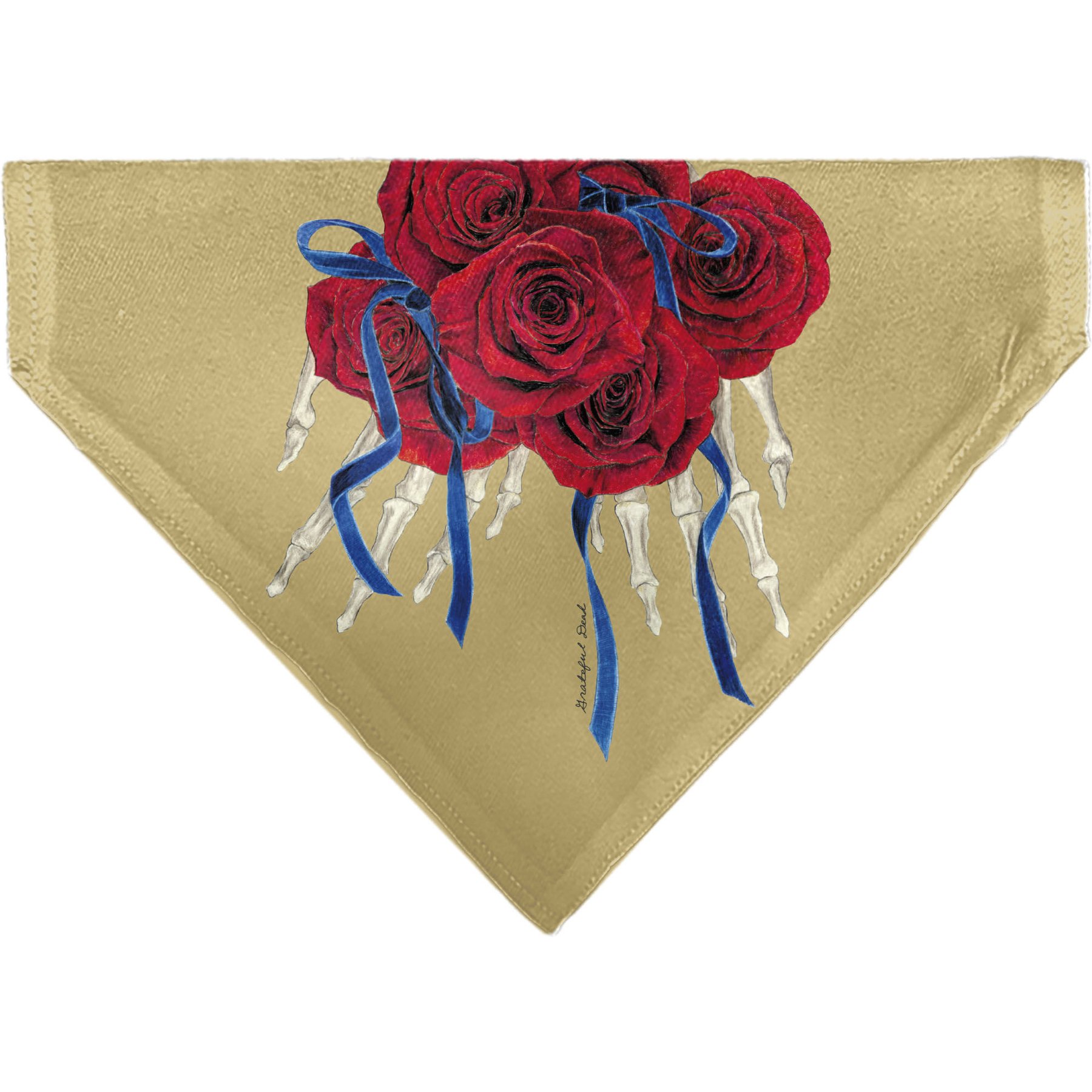 Buckle-Down Grateful Dead The Other One Roses & Text Slide-On Dog Bandana
