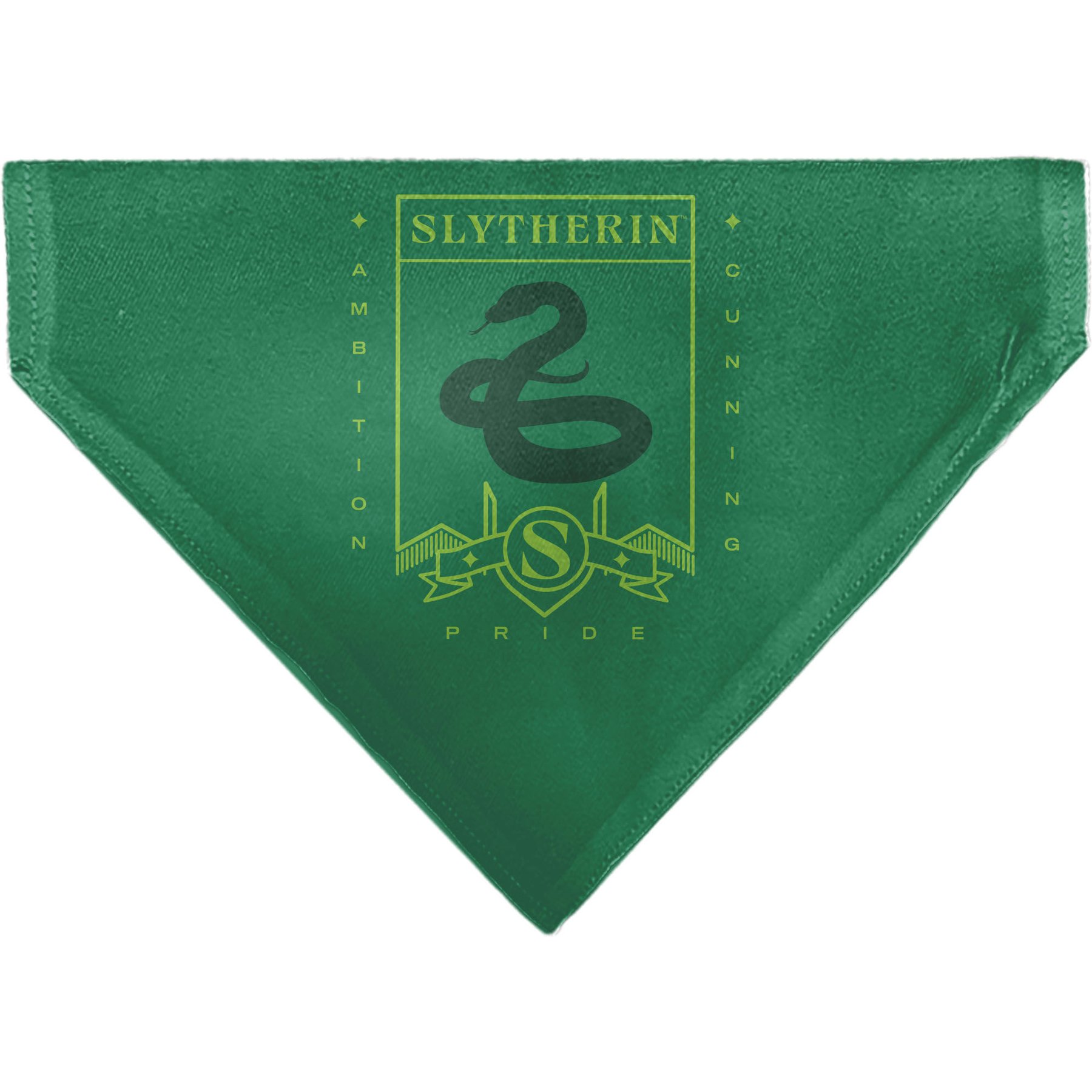 Buckle-Down Harry Potter Slytherin Traits Banner & Icons Slide-On Dog Bandana