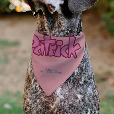 Show full view: Buckle-Down Patrick Star Smiling Face Close Up & Text Slide-On Dog Bandana slide 5 of 6
