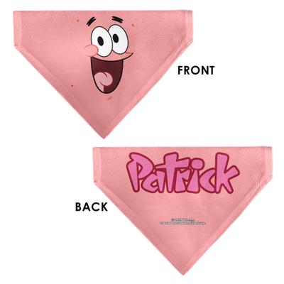 Show full view: Buckle-Down Patrick Star Smiling Face Close Up & Text Slide-On Dog Bandana slide 3 of 6