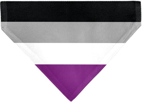Show full view: Buckle-Down Asexual Flag Slide-On Dog Bandana, Grey slide 2 of 6