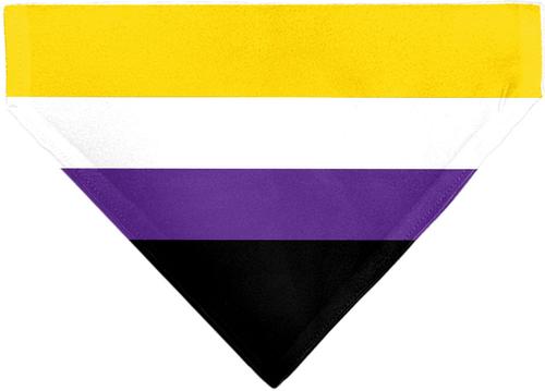 Show full view: Buckle-Down Non-Binary Stripe Flag Slide-On Dog Bandana slide 3 of 7