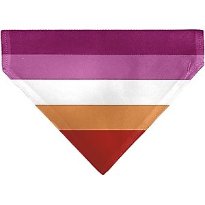 Buckle-Down Lesbian Five Stripe Flag Slide-On Dog Bandana