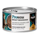 Nulo Prowess Bright Beginnings Salmon & Chicken Liver Pate in Broth Kitten Wet Cat Food, 2.8-oz can, case of 12