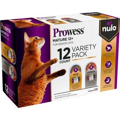 Nulo Nulo Prowess Mature 12+ Variety Pack Senior Wet Cat Food 2.8-oz can, case of 12
