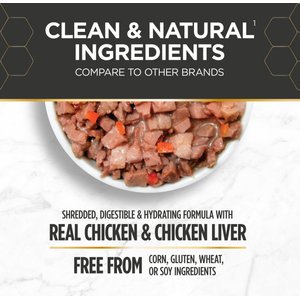 Nulo Prowess Mature 12+ Chicken & Chicken Liver Shreds in Broth Senior Wet Cat Food, 2.8-oz can, case of 4