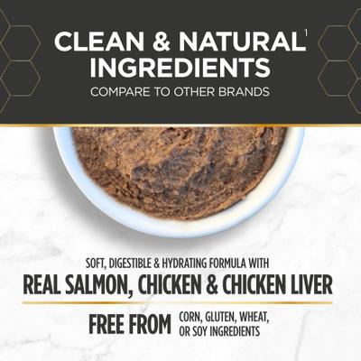 Show full view: Nulo Prowess Bright Beginnings Salmon & Chicken Liver Pate in Broth Kitten Wet Cat Food, 2.8-oz can, case of 4 slide 7 of 12