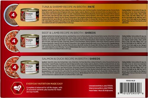 Show full view: Nulo Prowess All-in-One Essentials Variety Pack Adult & Kitten Wet Cat Food 2.8-oz can, case of 12 slide 3 of 12