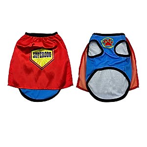Hip Doggie Super Dog Tank Top with Cape, Multi, X-Small